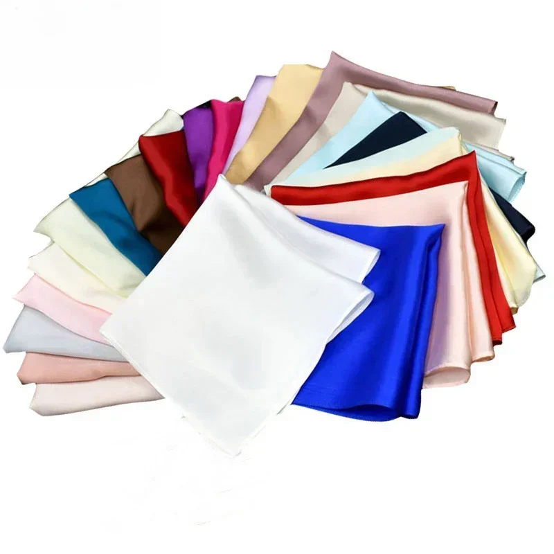 Pocket Square Set - 天然35cm純シルクメンズポケットスクエアハンカチ100%桑絹ポケットタオルハンドハンジンスダリア