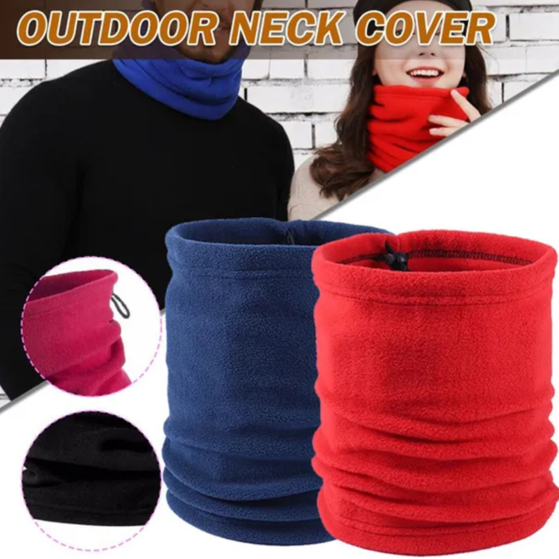 Neck Warmer Tube - ユニセックスフリースネックバンダナネックウォーマー冬用防風女性男性サイクリングランニングチューブスカーフソフトハーフフェイスカバー用