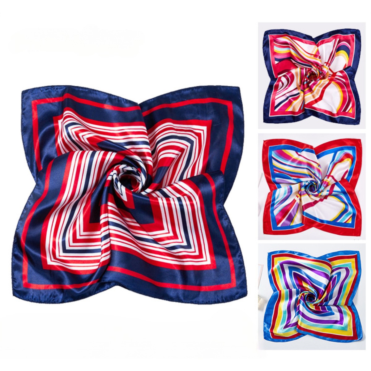 女性用スクエアシルクスカーフ,小さな首と頭のスカーフ,プリン - Scarf Silk Square のレビューと価格