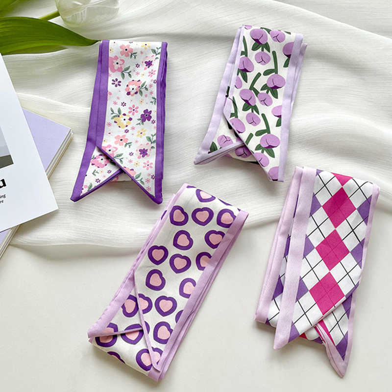 新作高級ナローショートレディースシルクスカーフヘアストリップ - Silk Neck Scarf のレビューと価格