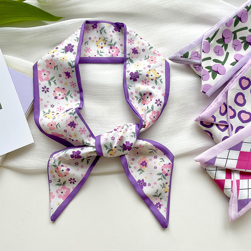 新作高級ナローショートレディースシルクスカーフヘアストリップ - Silk Neck Scarf のレビューと価格