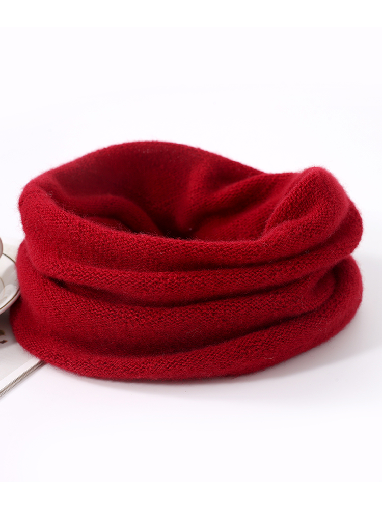 100% メリオウールネックウォーマー女性の冬暖かいファッシ - Neck Warmer Tube のレビューと価格